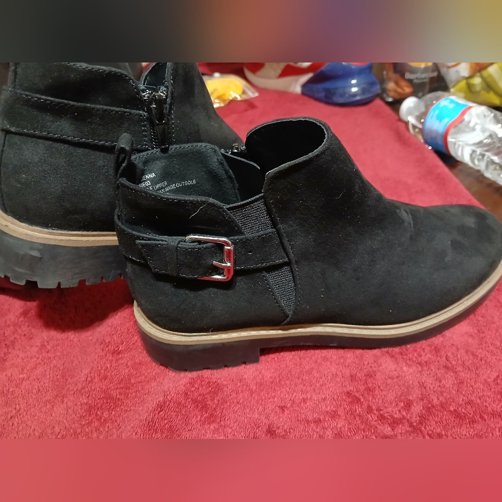 Esprit Black Ankle Boots with Buckle Detail